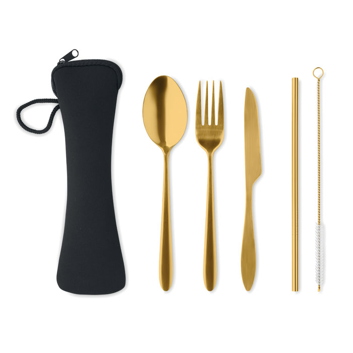 Besteck-Set Edelstahl - 5 SERVICE - Gold