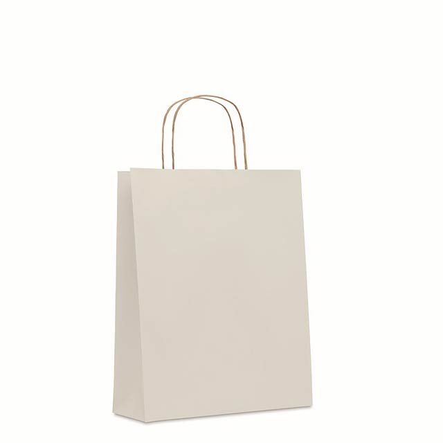 Střední dárková taška - PAPER TONE M - bílá