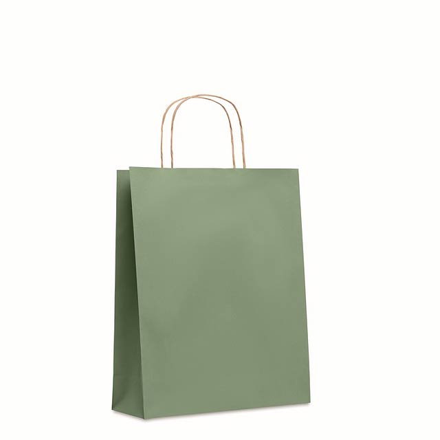 Střední dárková taška - PAPER TONE M - zelená