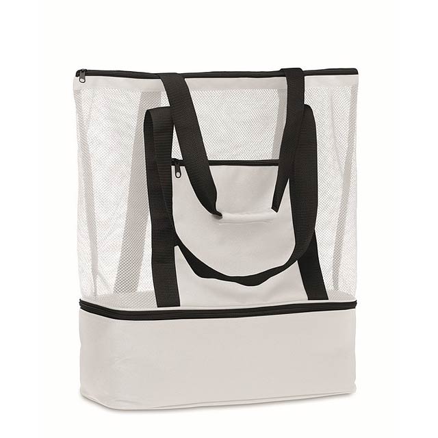 Síťovaná nákupní taška - MALLA - biela