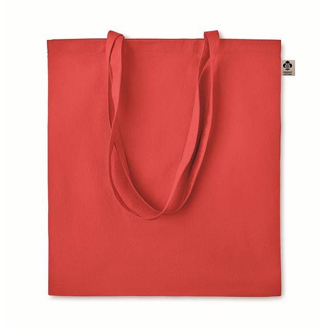 Nákupní taška z bio bavlny - ZIMDE COLOUR - červená