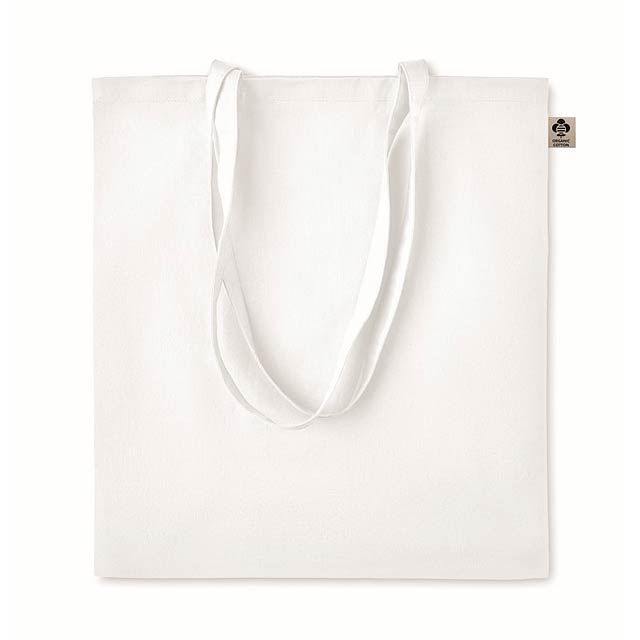 Nákupní taška z bio bavlny - ZIMDE COLOUR - bílá
