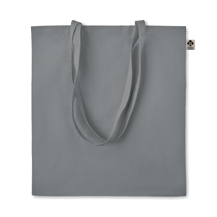 Organic cotton shopping bag - ZIMDE COLOUR - grey