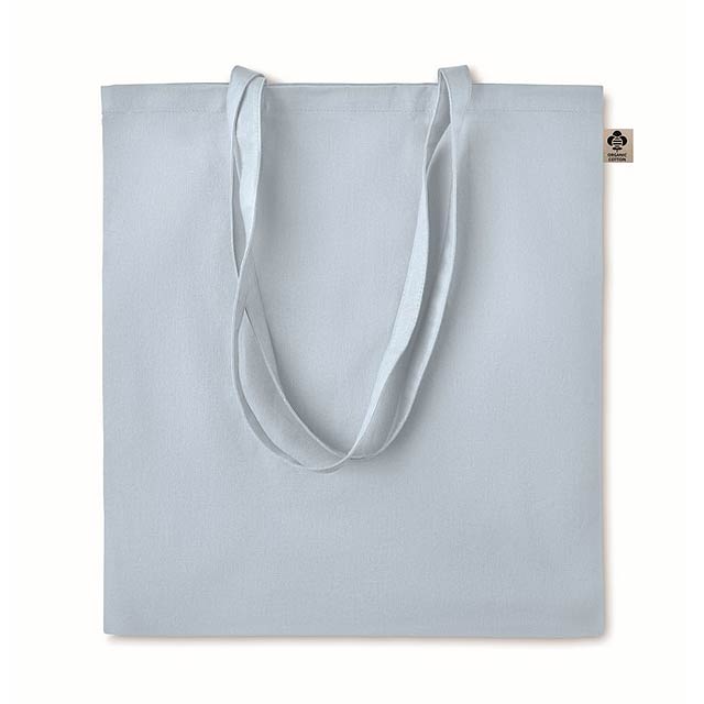 Nákupní taška z bio bavlny - ZIMDE COLOUR - nebesky modrá