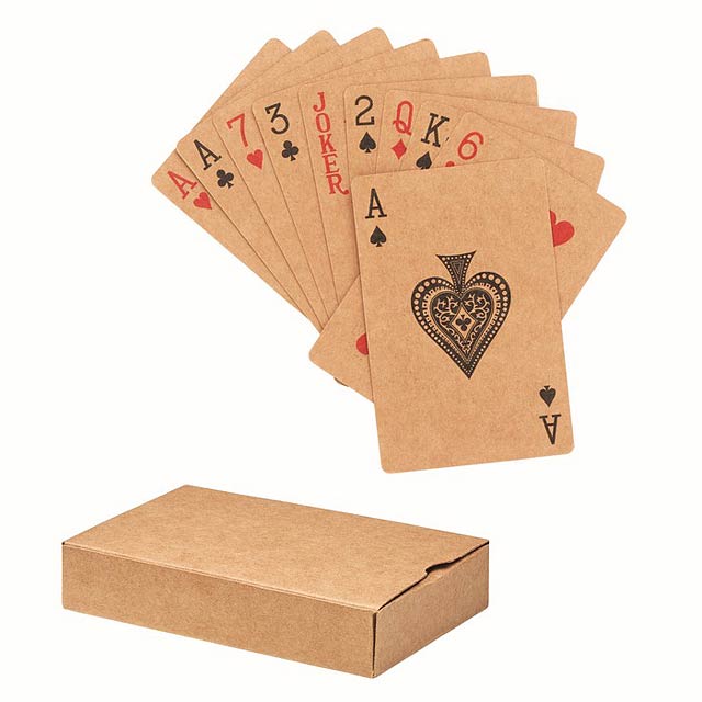 Hrací recyklované karty - ARUBA + - béžová