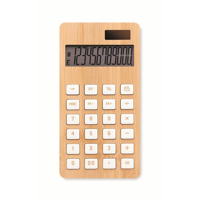 12ti místná bambus. kalkulačka - CALCUBIM - dřevo