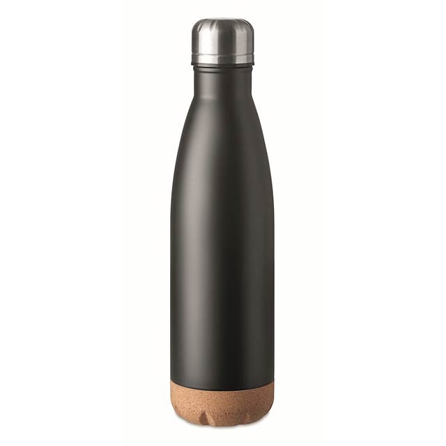 Láhev s dvojitou stěnou 600 ml - ASPEN CORK - čierna