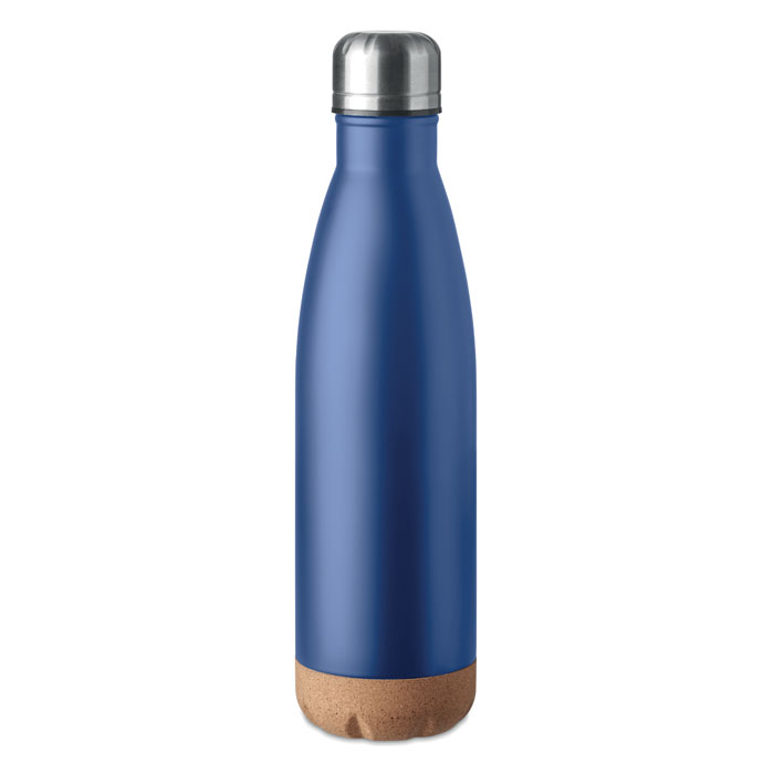 Doppelwandige Isolierflasche - ASPEN CORK - blau