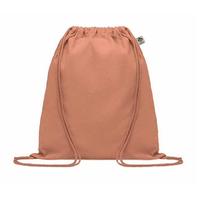 Stahovací batoh z bio bavlny - YUKI COLOUR - oranžová
