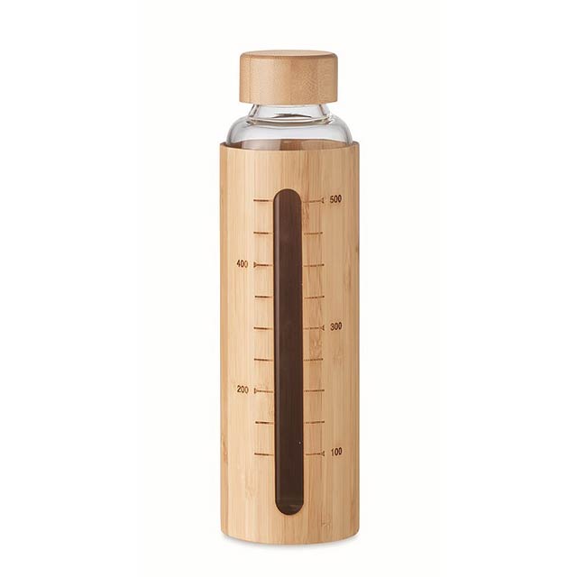 Skleněná láhev 600ml - SHAUMAR - dřevo