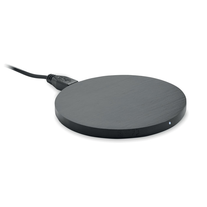 Wireless charger bamboo 10W - RUNDO + - black