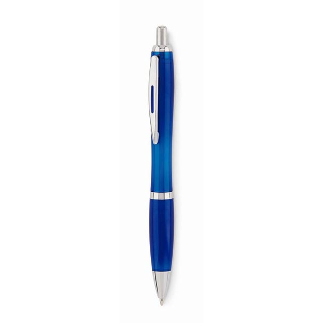Kuličkové pero z RPET - RIO RPET - transparentní modrá