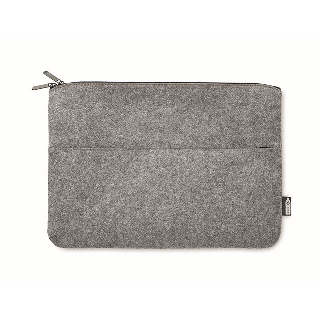 Taška na notebook z RPET plsti - TOPLO - šedá