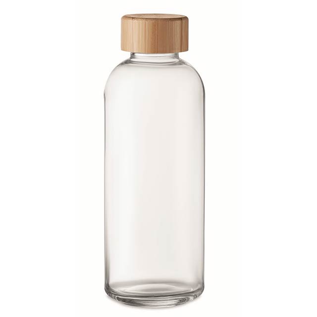 Skleněná láhev s bambus víčkem - FRISIAN - transparentná