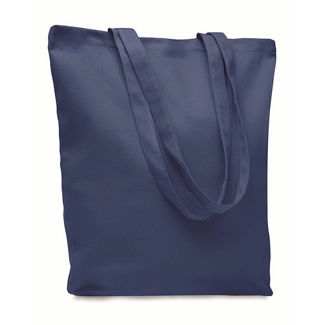 270g plátěná nákupní taška - RASSA COLOURED - modrá