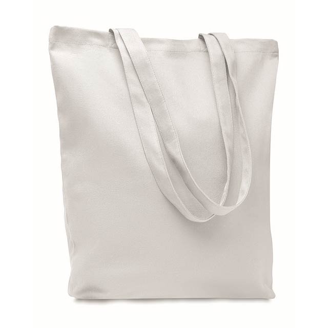 270g plátěná nákupní taška - RASSA COLOURED - biela
