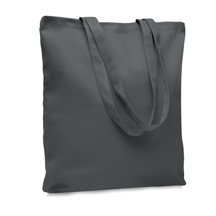 270g plátěná nákupní taška - RASSA COLOURED - tmavo šedá