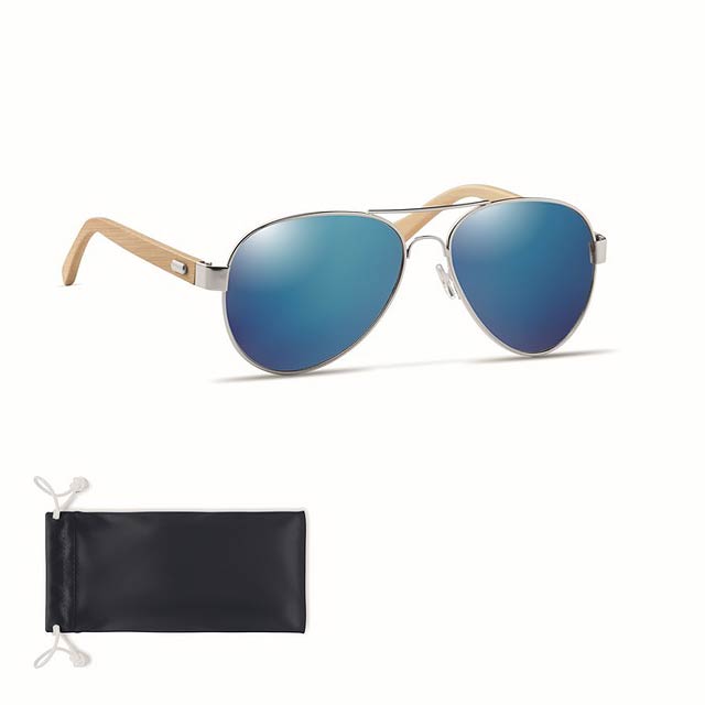 Bambusové sluneční brýle - HONIARA - modrá