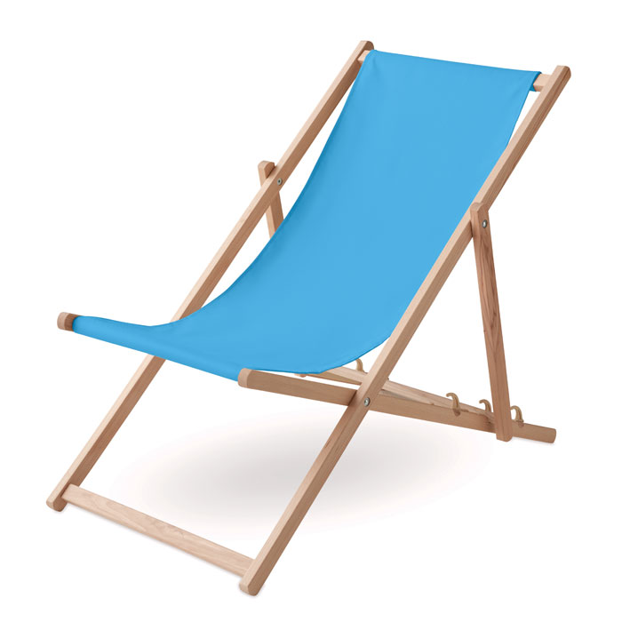 Beach chair in wood - HONOPU - turquoise