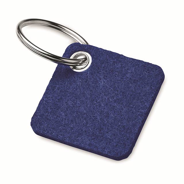 Přívěsek na klíče z plsti RPET - AUKIO - kráľovsky modrá