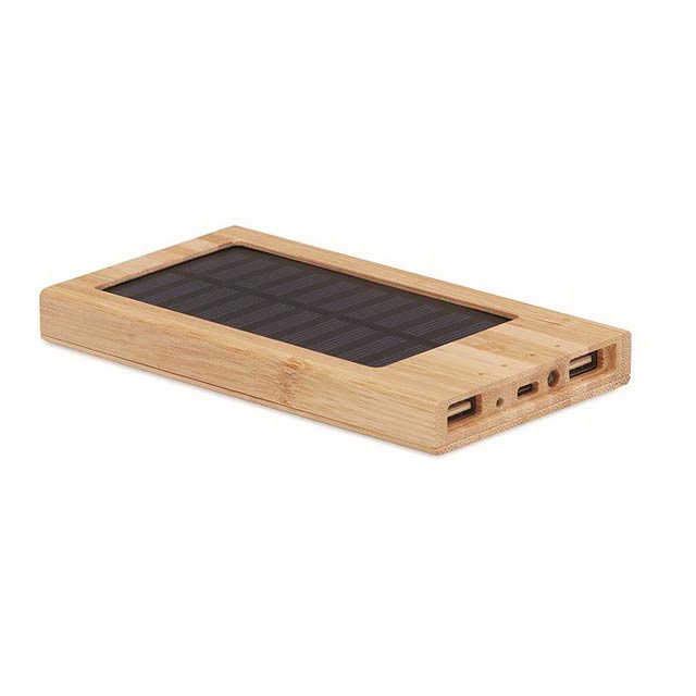 Solární powerbanka 4000 mAh - ARENA SOLAR - drevo