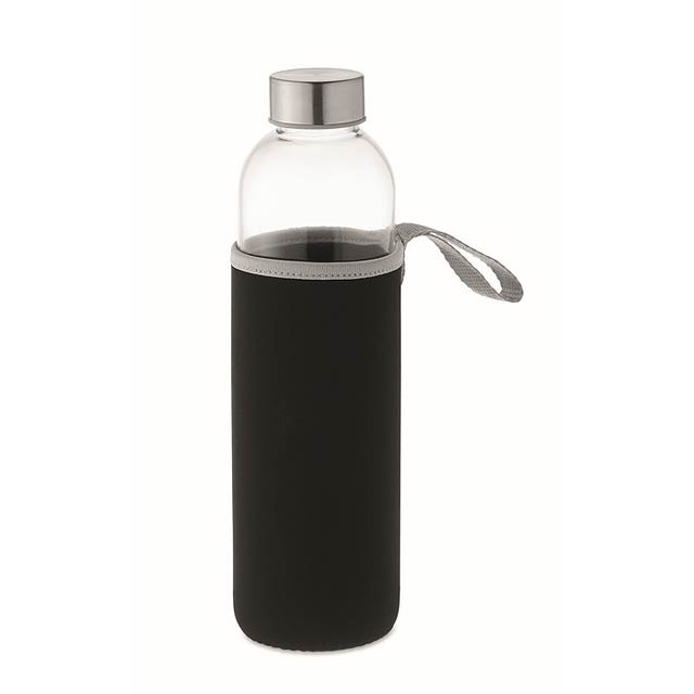 Skleněná 750 ml lahev - UTAH LARGE - čierna