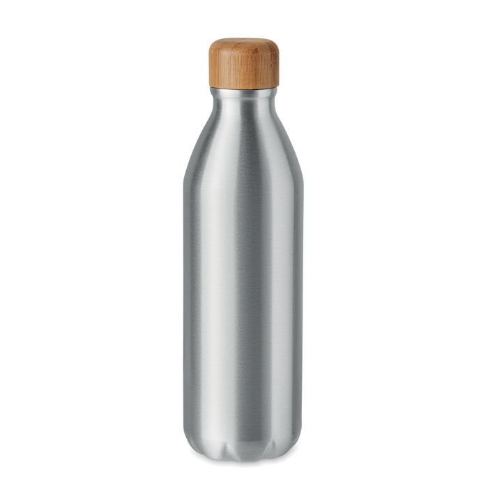 Trinkflasche Aluminium 550 ml - ASPER - mattes Silber