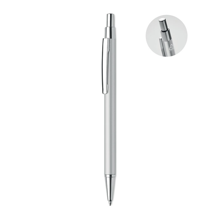 Kuličkové pero z hliníku - DANA - stříbrná