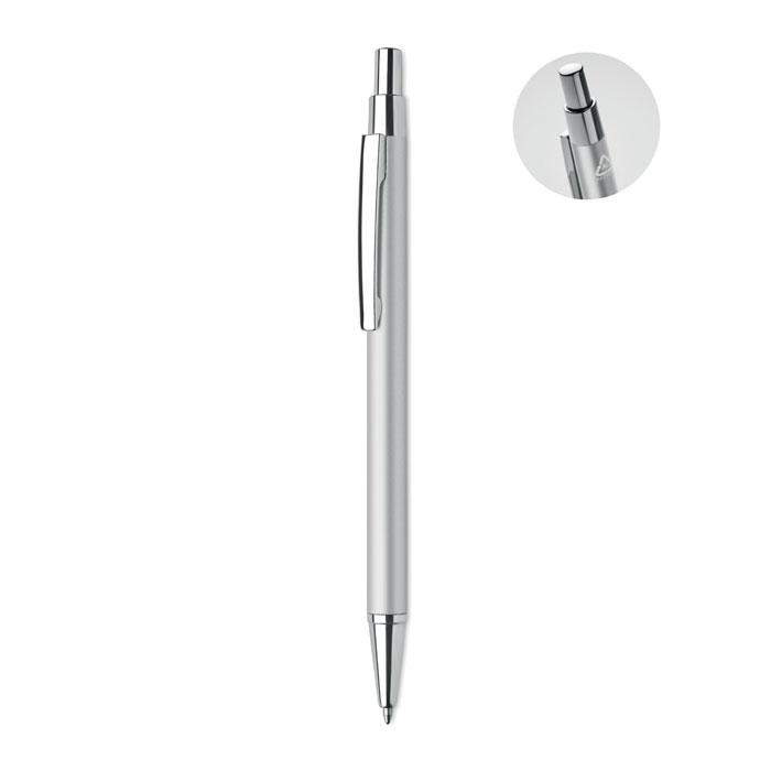 Recycled aluminium ball pen - DANA - silver