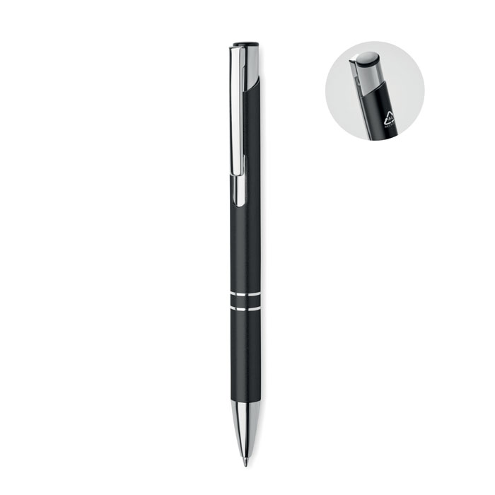 Recycled aluminium ball pen - DONA - black