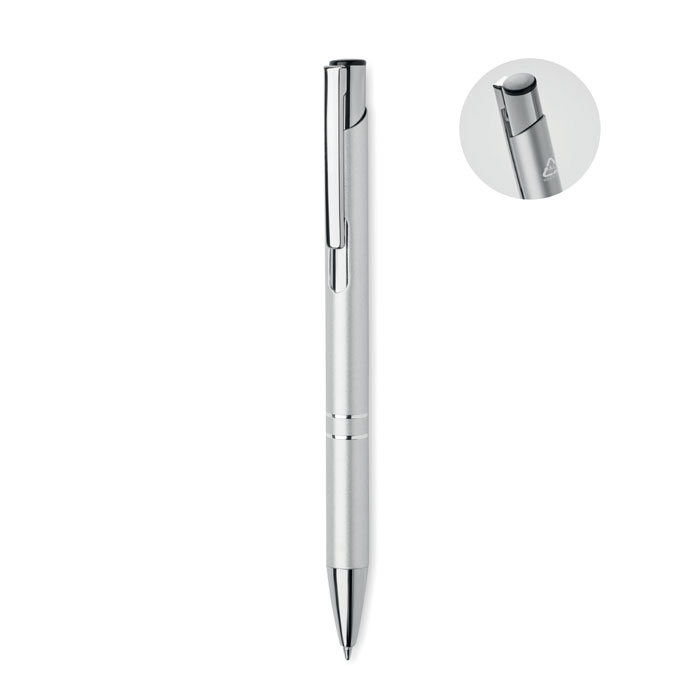 Kuličkové hliníkové pero - DONA - stříbrná