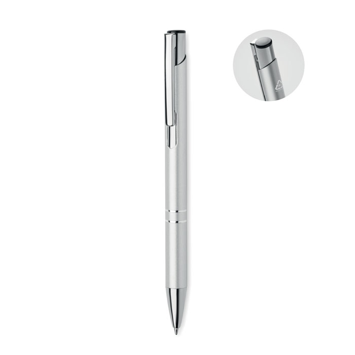 Recycled aluminium ball pen - DONA - silver