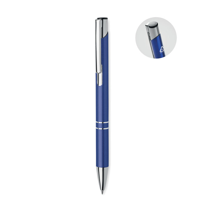 Kugelschreiber recyceltes Alu - DONA - königsblauen  