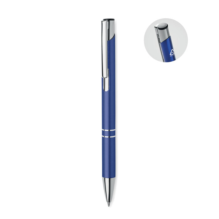 Recycled aluminium ball pen - DONA - royal blue