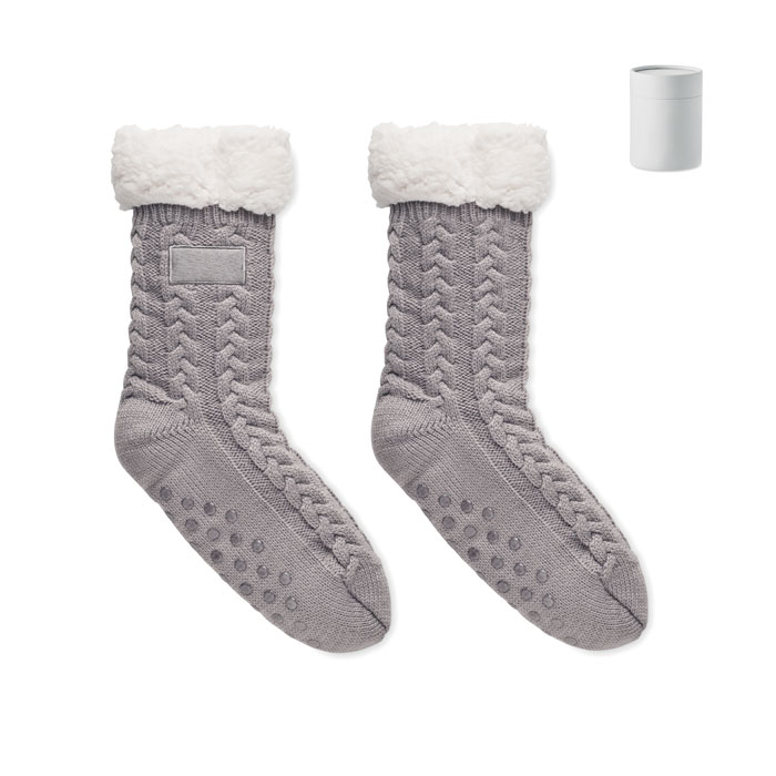 Pair of slipper sock M - CANICHIE - grey
