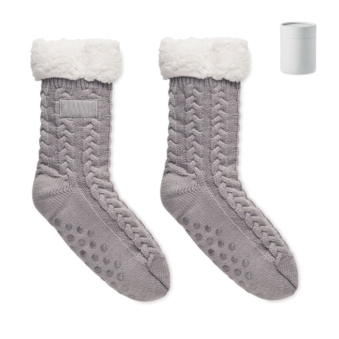 Pair of slipper sock L - CANICHIE - grey