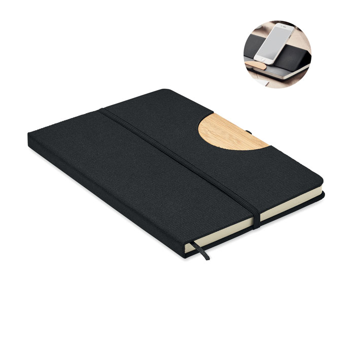 A5 RPET notebook 80 lined - BLAMA - black