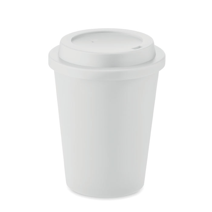 Double wall tumbler PP 300 ml - NOLA - white