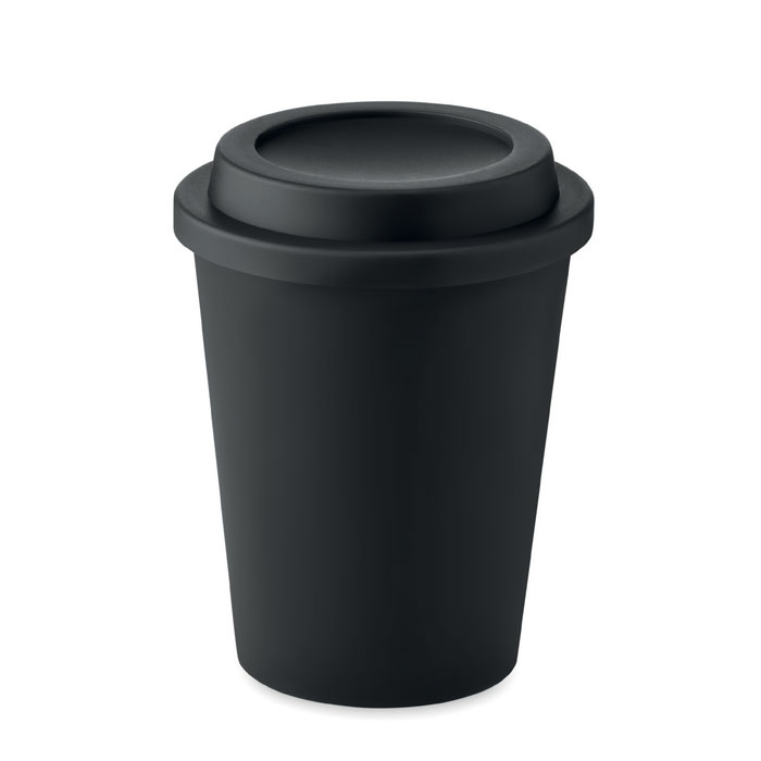 Dvojstěnný pohár PP 300 ml - SORA - černá