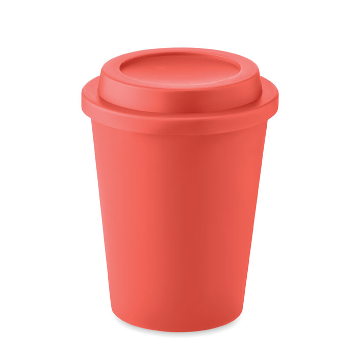 Doppelwandiger Becher PP 300ml - SORA - Rot