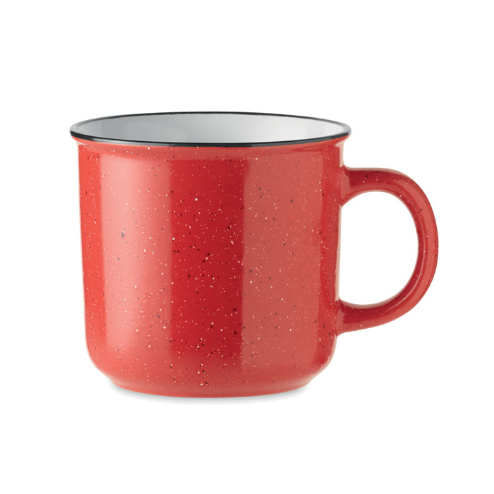 Ceramic vintage mug 400 ml - PIGA - red