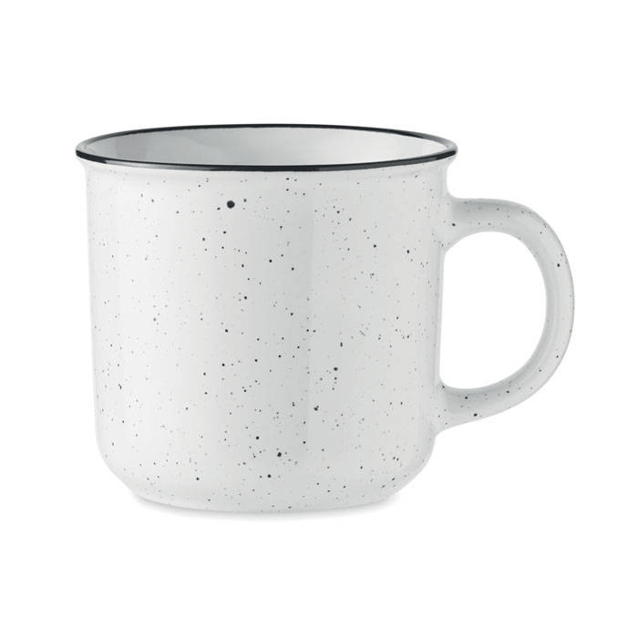 Ceramic vintage mug 400 ml - PIGA - white