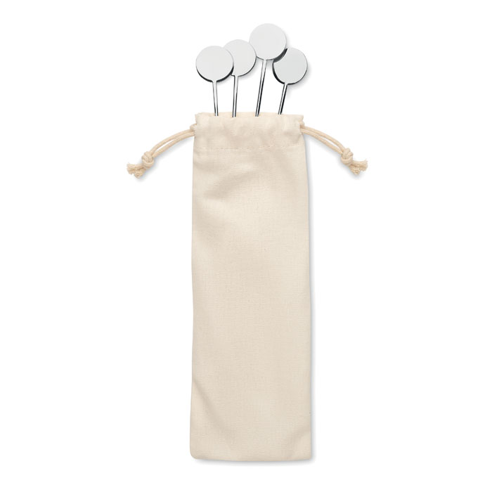 Stainless steel stirrers set - TAMANGO - silver