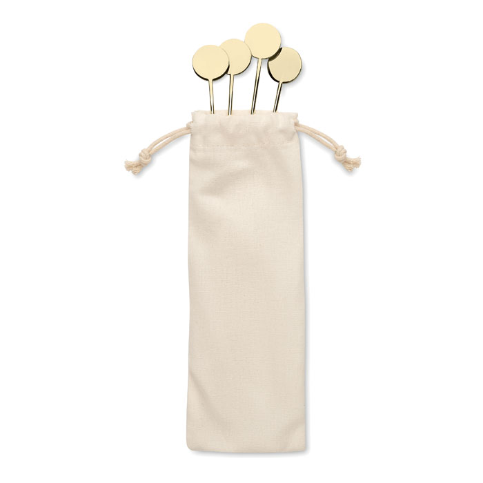 Stainless steel stirrers set - TAMANGO - gold