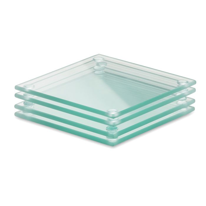 Podtácky z recyklovaného skla - MOSAIC - transparentná