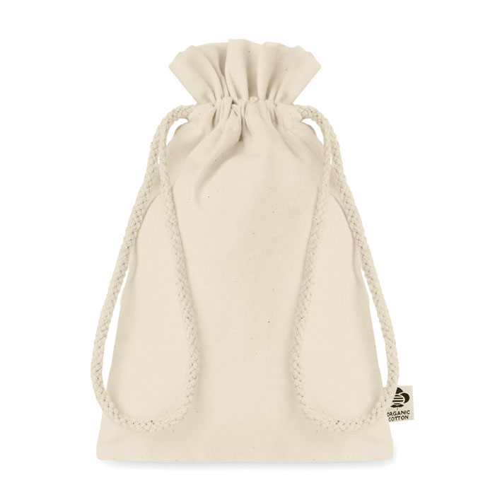 Small organic cotton gift bag - AMBER SMALL - beige