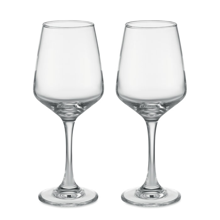 Set mit 2 Weingläsern - CHEERS - Transparente