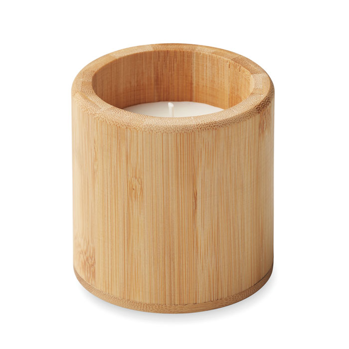 Plant based wax candle 160 gr - GIZA - wood