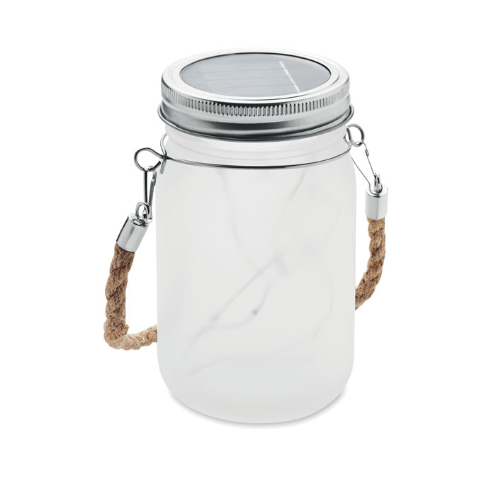 Solar mason jar outdoor lamp - KANYEZI - transparent white