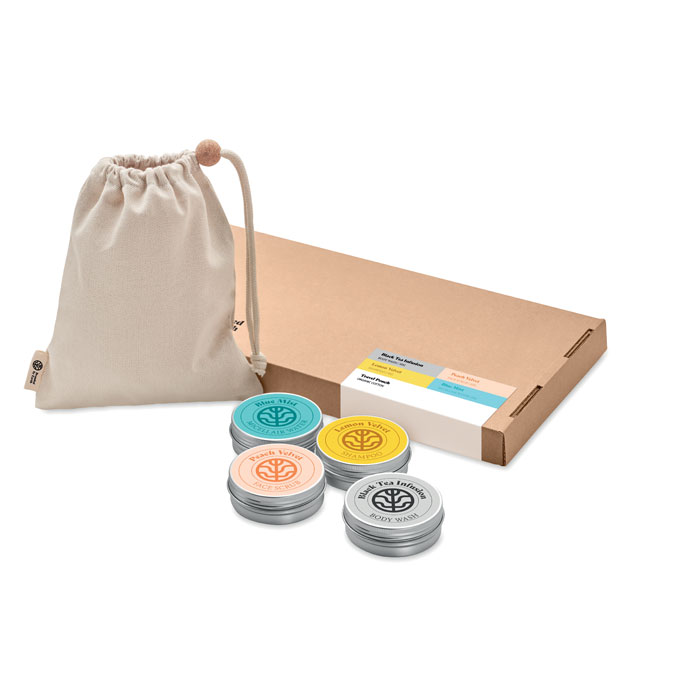 Vegan Gift set travel - ELEGANCE - wood